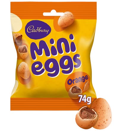 Cadbury Orange, Mini Eggs Chocolate (74g)