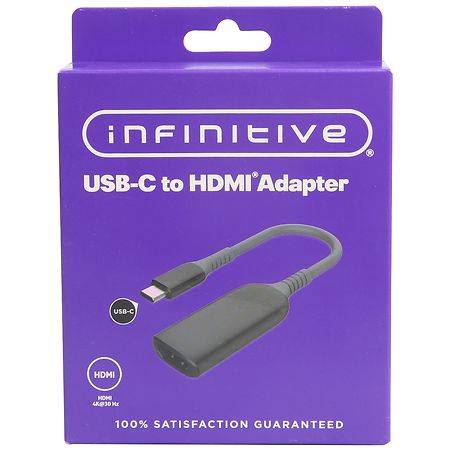 Infinitive Usb-C To Hdmi Adapter (4 inch/black)
