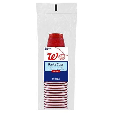 Walgreens Party Cups, Red (28 ct)