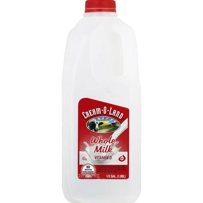 Cream-O-Land - Whole Milk, 0.5 Gal