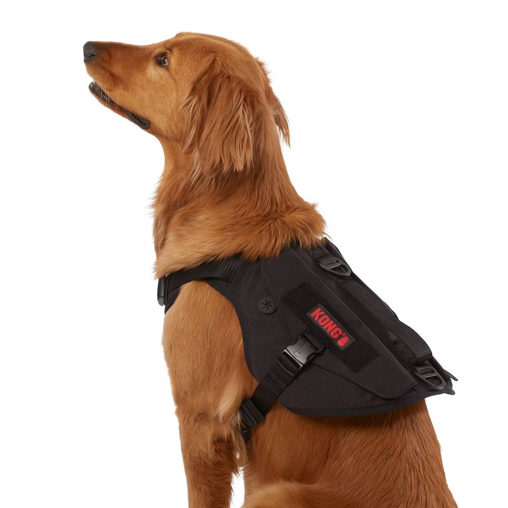 KONG® Tactical Vest Dog Harness (Color: Black, Size: Large)