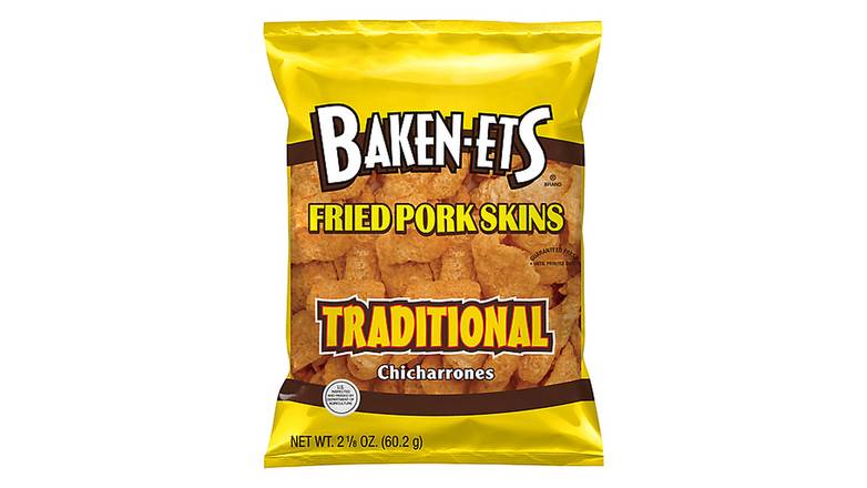 Baken-ets Traditional Fried Pork Skins Pork Rinds 2.13oz 18ct Ready To Hang