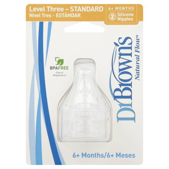 Dr. Brown's Level 3 6m+ Silicone Nipples (2 ct)