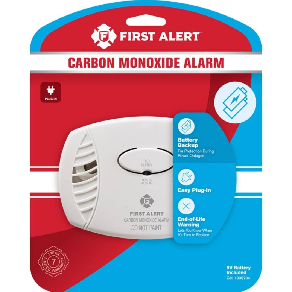 First Alert Co605 Carbon Monoxide Plug-In Alarm With Battery Backup