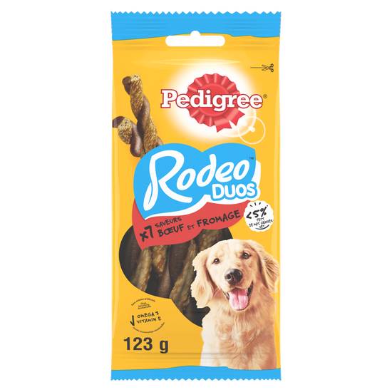 Pedigree - Rodeo duos recompenses au bœuf et saveur fromage pour chien, 7 pcs