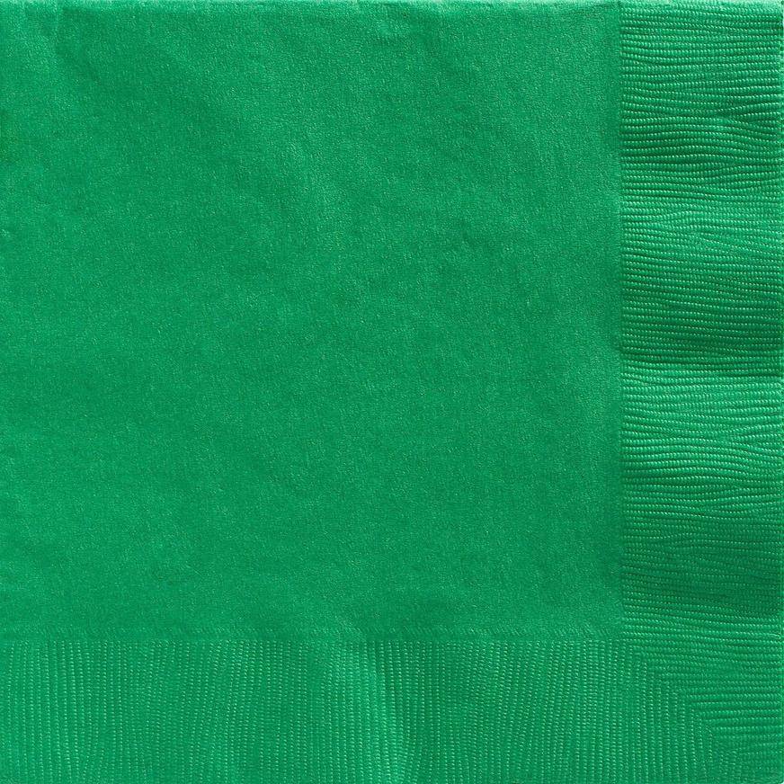 Festive Green Paper Dinner Napkins, 7.5in, 40ct