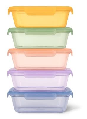 Ello Snap & Nest Plastic Meal Prep Food Storage Container Set (10 ct)
