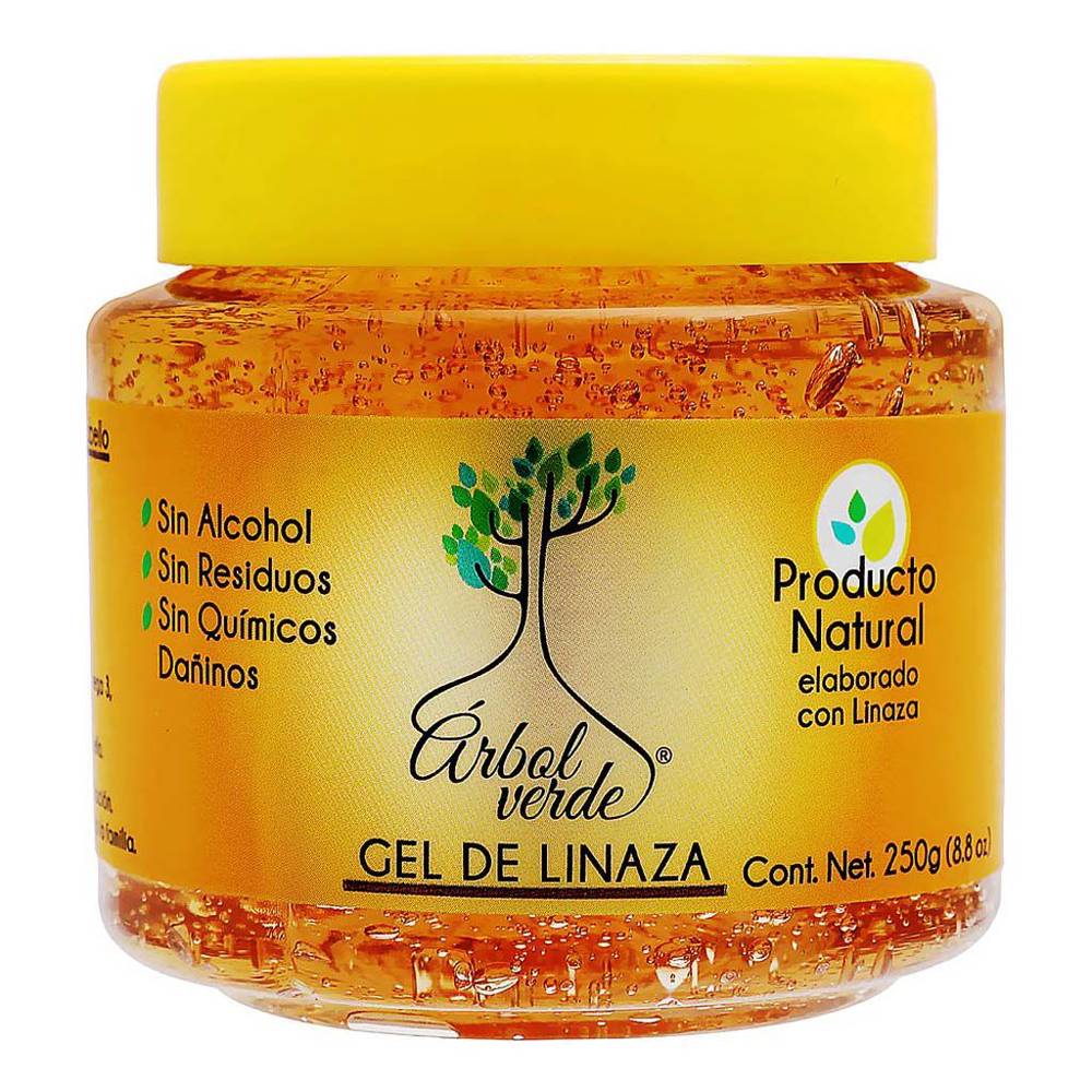 Árbol verde gel fijador para cabello de linaza (bote 250 g)