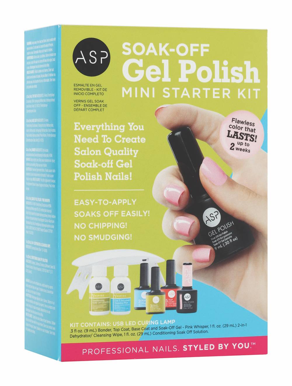 ASP Soak Off Gel Polish Mini Starter Kit, Pink Whisper (2.3 fl oz, 6 ct)