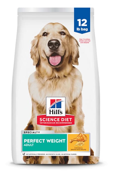 Hill's Science Diet Adult Perfect Weight Chicken Recipe Dry Dog Food, 12 lbs.