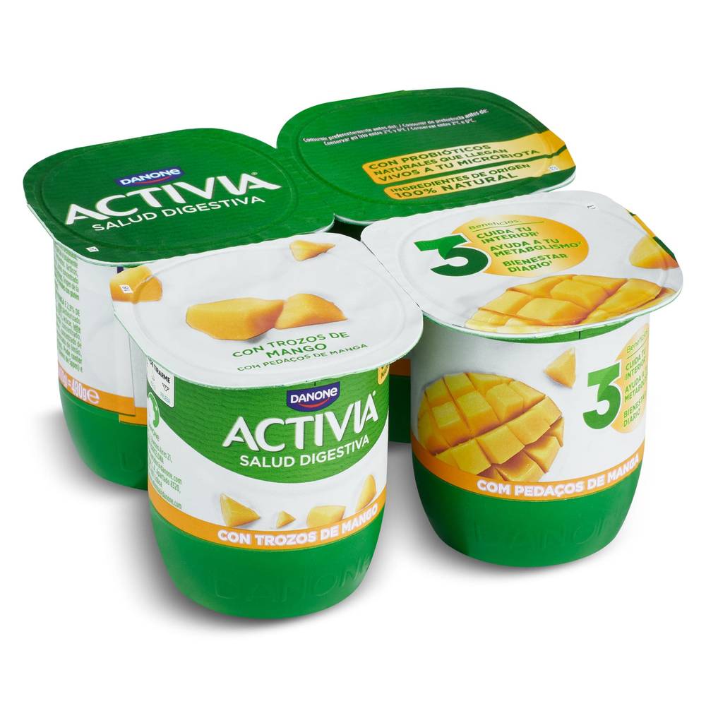 Bífidus Con Mango Activia Pack 4 X 120 G