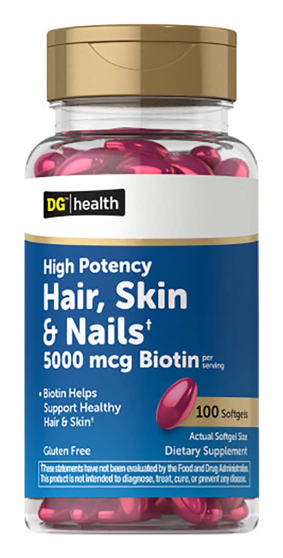 DG Health High Potency Hair Skin & Nails Biotin Softgels (100 ct)