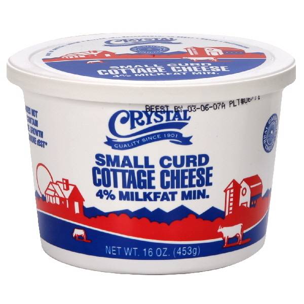 Crystal 4% Milkfat Small Curd Cottage Cheese (1 lbs)