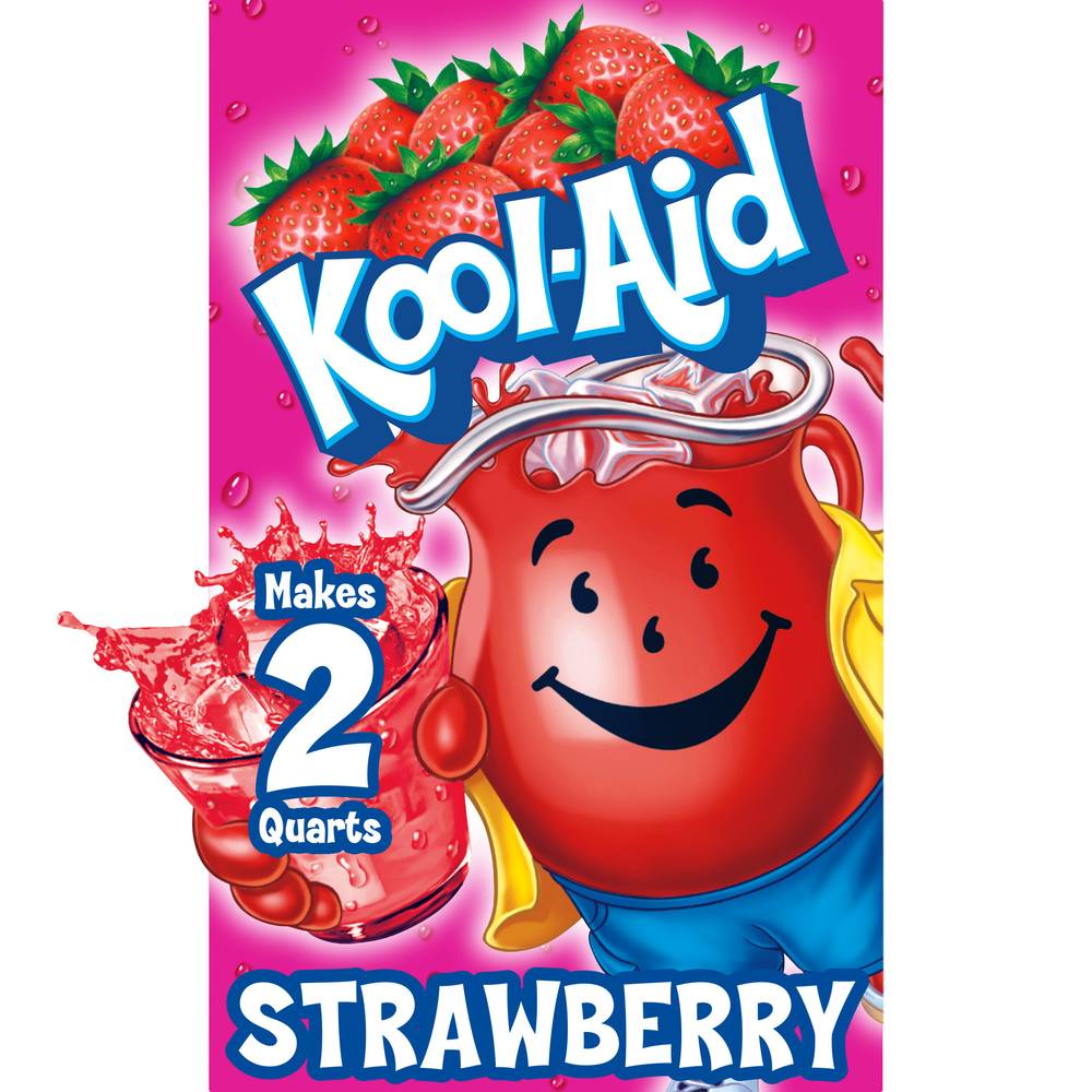 Kool-Aid Strawberry Artificial Flavour Unsweetened Drink Mix (0.1 oz)