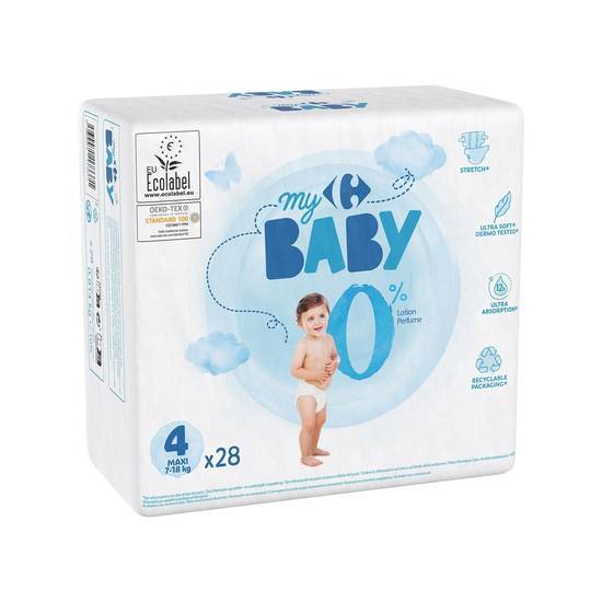 Carrefour Baby - Couches (taille 4 - 7-18 kg)