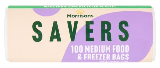 Morrisons Small, Savers Food/Freezer Bags (100 pack)