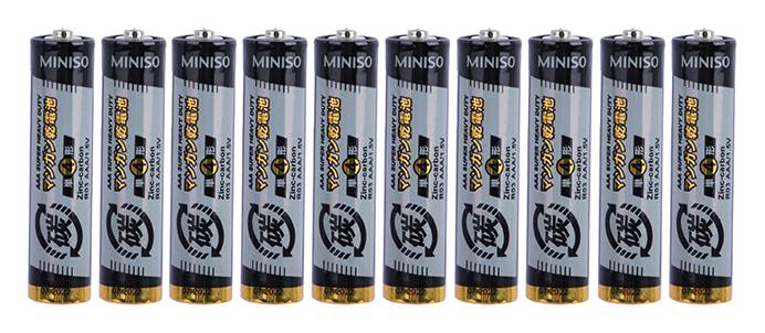 Miniso · Pilas alcalínas triple a (10 un)