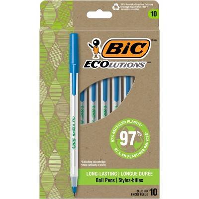 BiC Revolution Round Stic Pens 1.0 mm Blue Ink (10 ct)