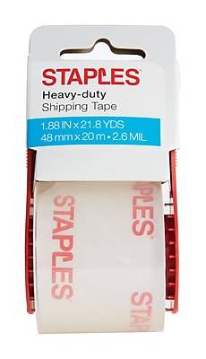 Staples Heavy-Duty Packing Tape, 1.88W x 21.8 Yards, Clear (52195)