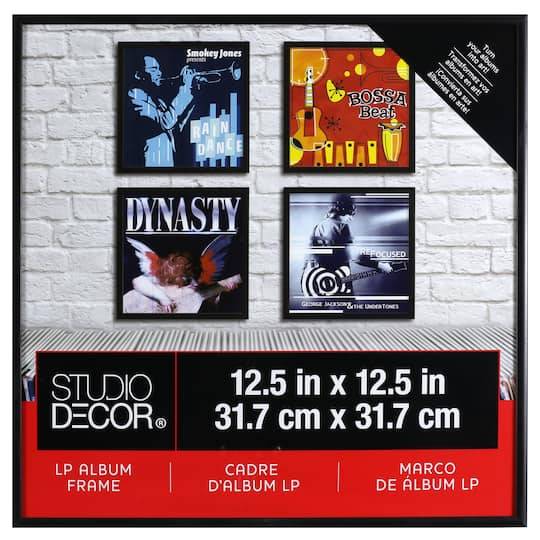 Studio Décor Lp Album Frame, 12.5 In x 12.5 In, Black