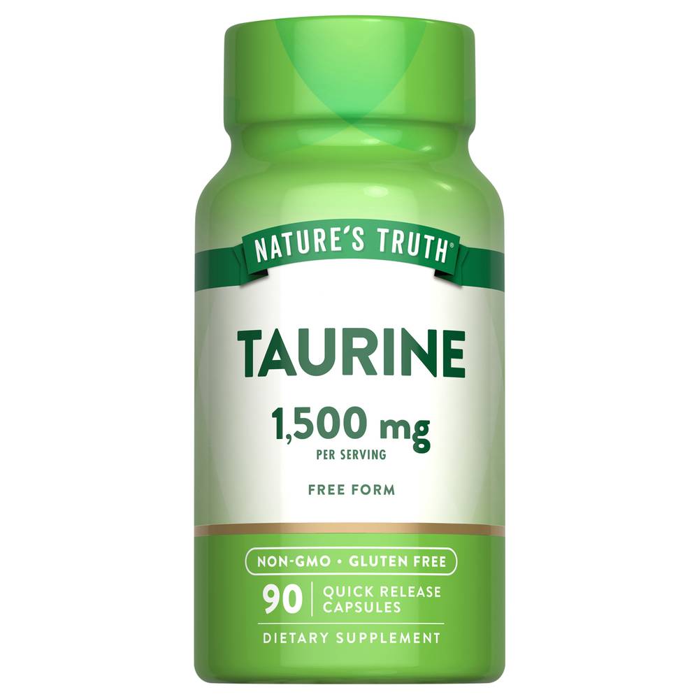 Nature's Truth Taurine Quick Release Dietary Supplement Capsules (90 ct)