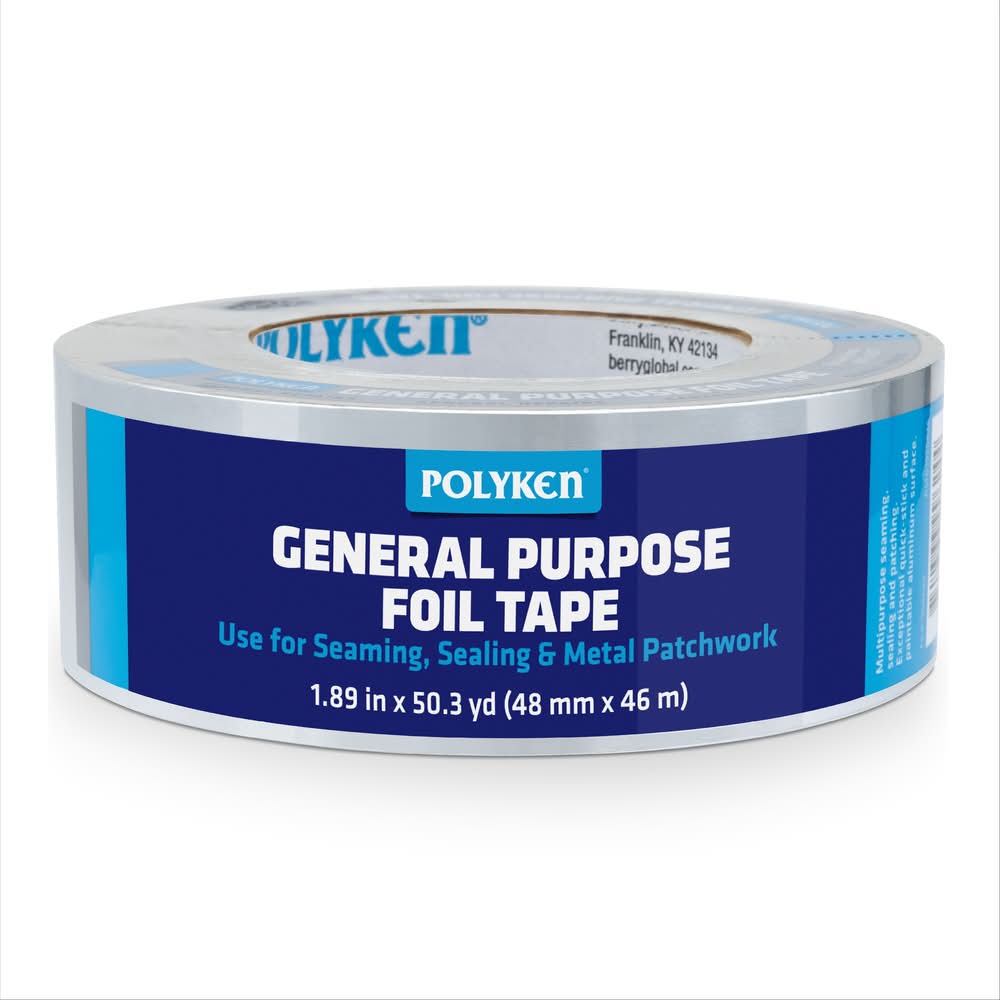 POLYKEN General Purpose Foil Tape HVAC Tape 1.89-in x 50.3 Yard(s)