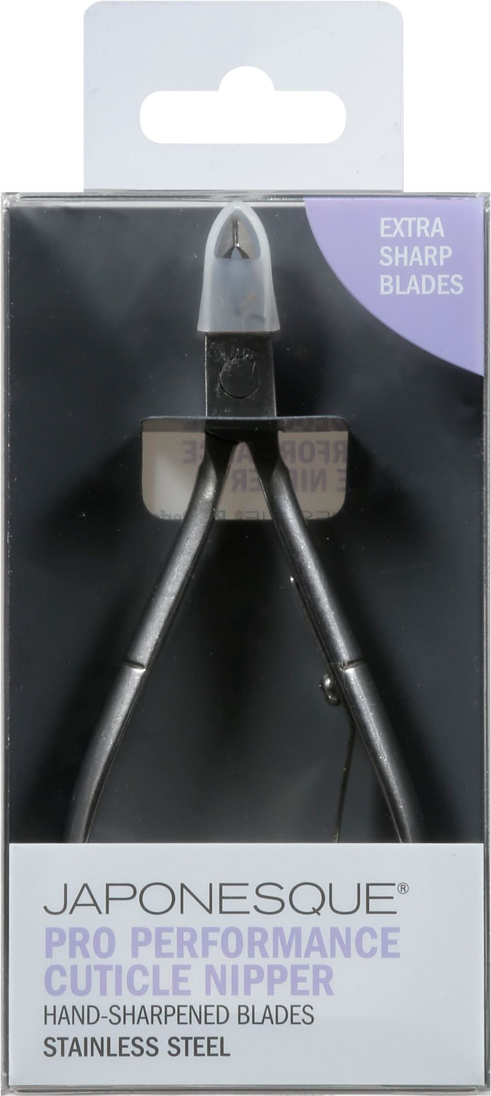 Japonesque Pro Performance Stainless Steel Cuticle Nipper, Black (3.2 oz)
