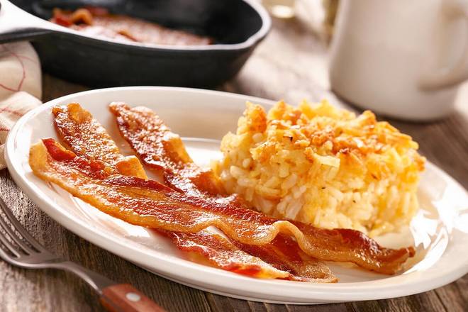 Bacon or Sausage with Fried Apples or Hashbrown Casserole