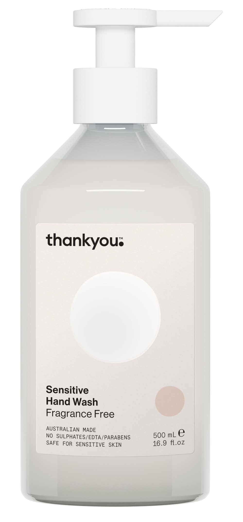 Thankyou Sensitive Fragrance Free Hand Wash (500mL)