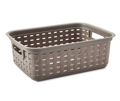 Sterilite Earth Small Open Weave Storage Basket, Gray