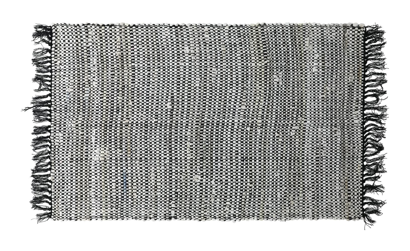Room 2 Room Chindi Rug, Black-White