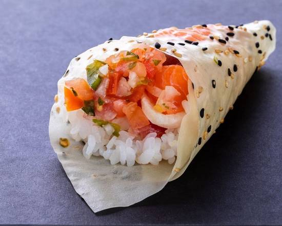 (c028) Sashimi Ceviche Hand Roll