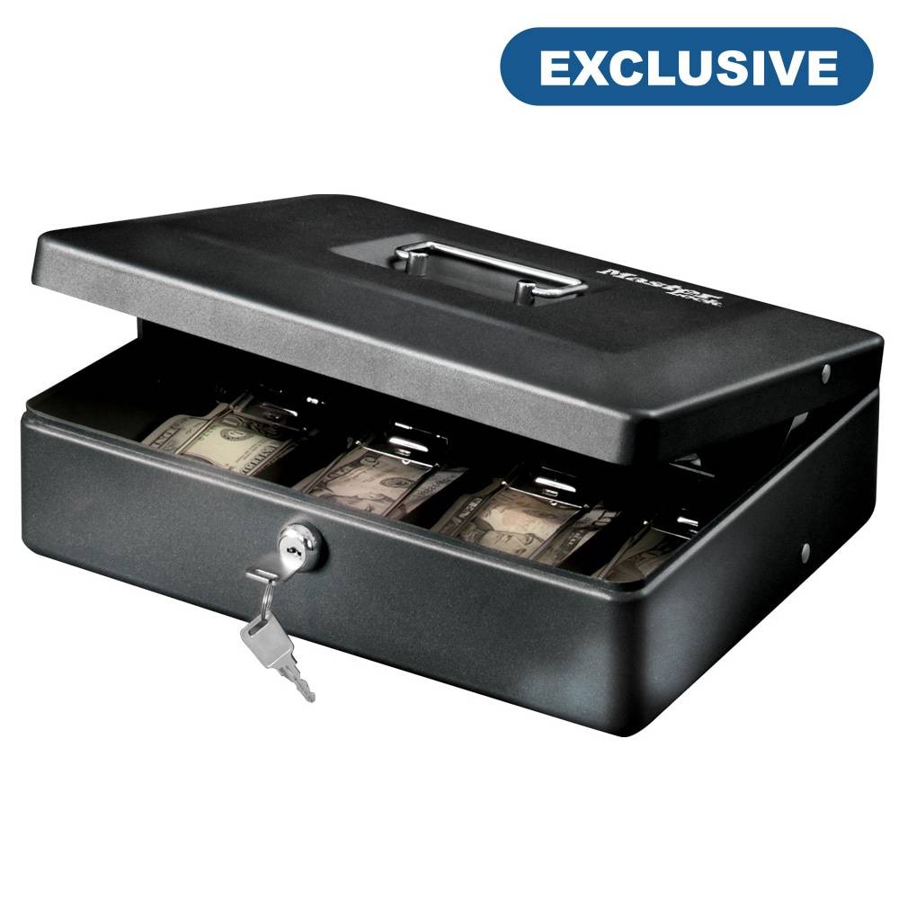 Master Lock 0.21-cu ft Keyed Cash Box Safe | DCB-12ML