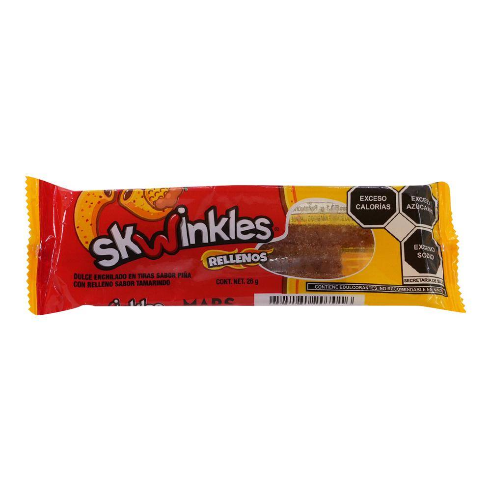Skwinkles dulce enchilado sabor piña rellenos de tamarindo (sobre 26 g)