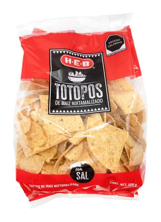 H-E-B · Totopos de maíz nixtamalizado con sal (550 g)