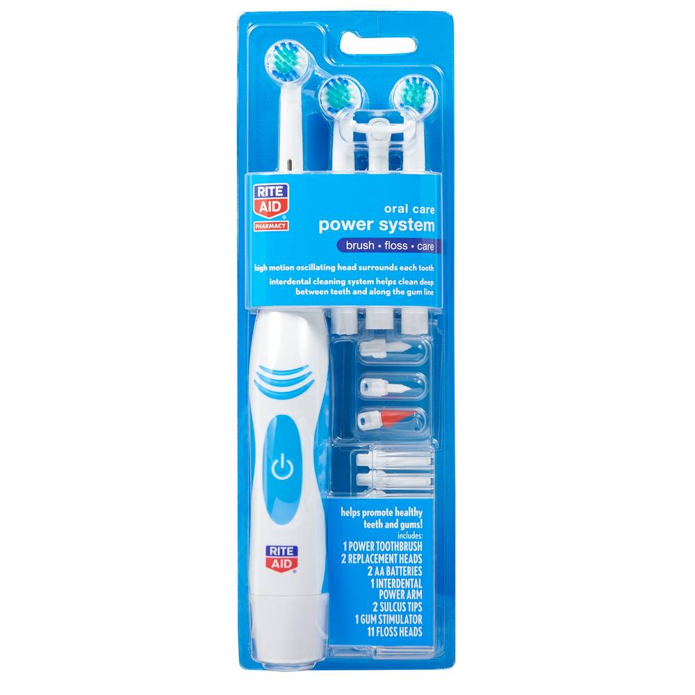 Rite Aid Oral Care Power System , Brush, Floss, Care Teeth Cleaning Kit