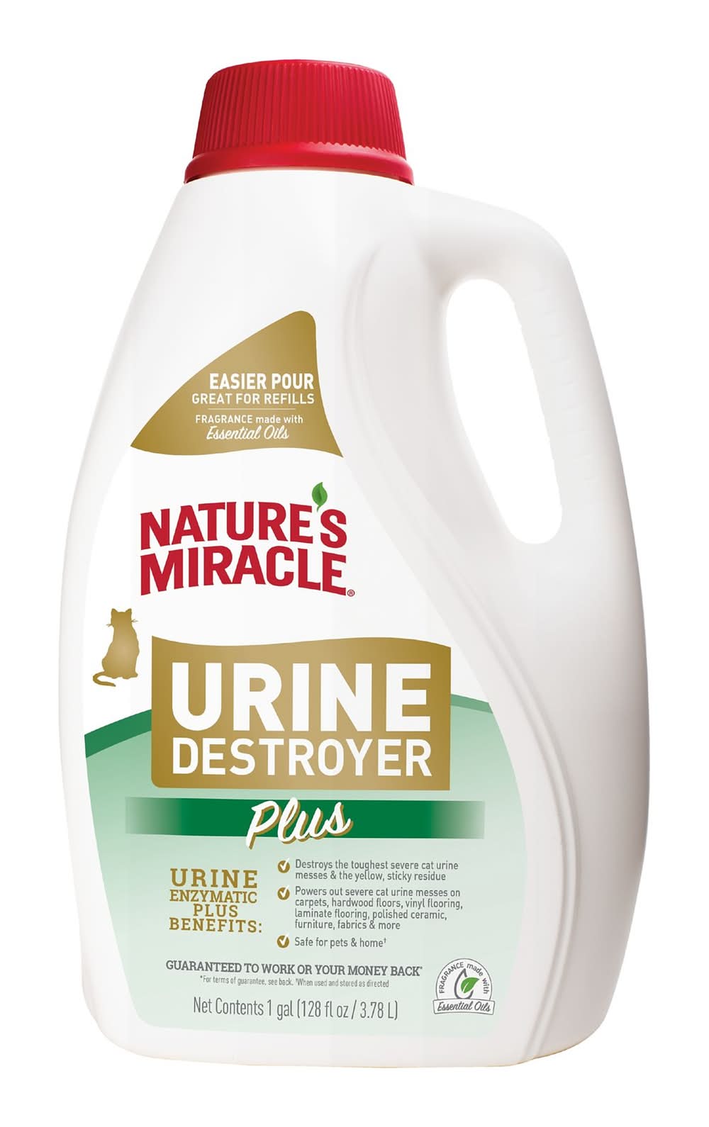 Nature's Miracle® Urine Destroyer Plus For Cats, Enzymatic Formula for Multi-Surfaces (Size: 1 Gal)