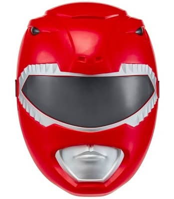 Mighty Morphin Power Rangers Re-Ignition Red Ranger Role Play Mask, Adjustable Kids Costume Accessory