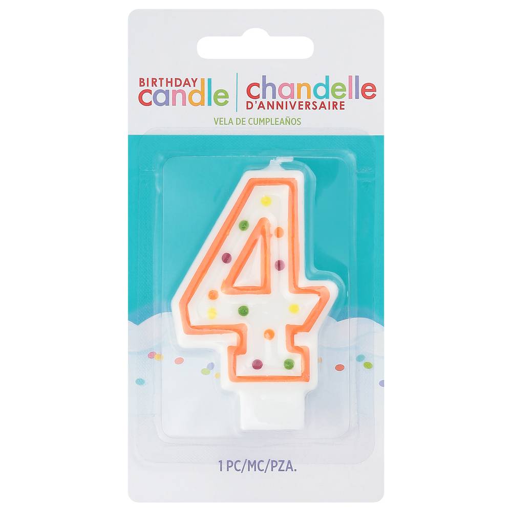 Amscan Chandelles Number 4 Numeral Candle