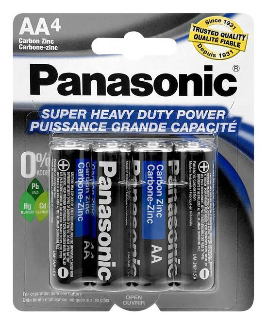 Panasonic Aa Super Heavy Duty Power Batteries (4 ct)