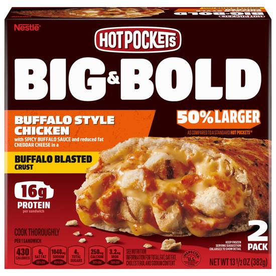 Hot Pockets Big and Bold Buffalo Style Chicken Sandwiches (2 ct)