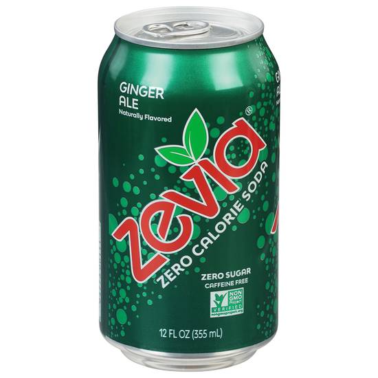 Zevia Zero Calorie Ginger Ale Soda (12 fl oz)