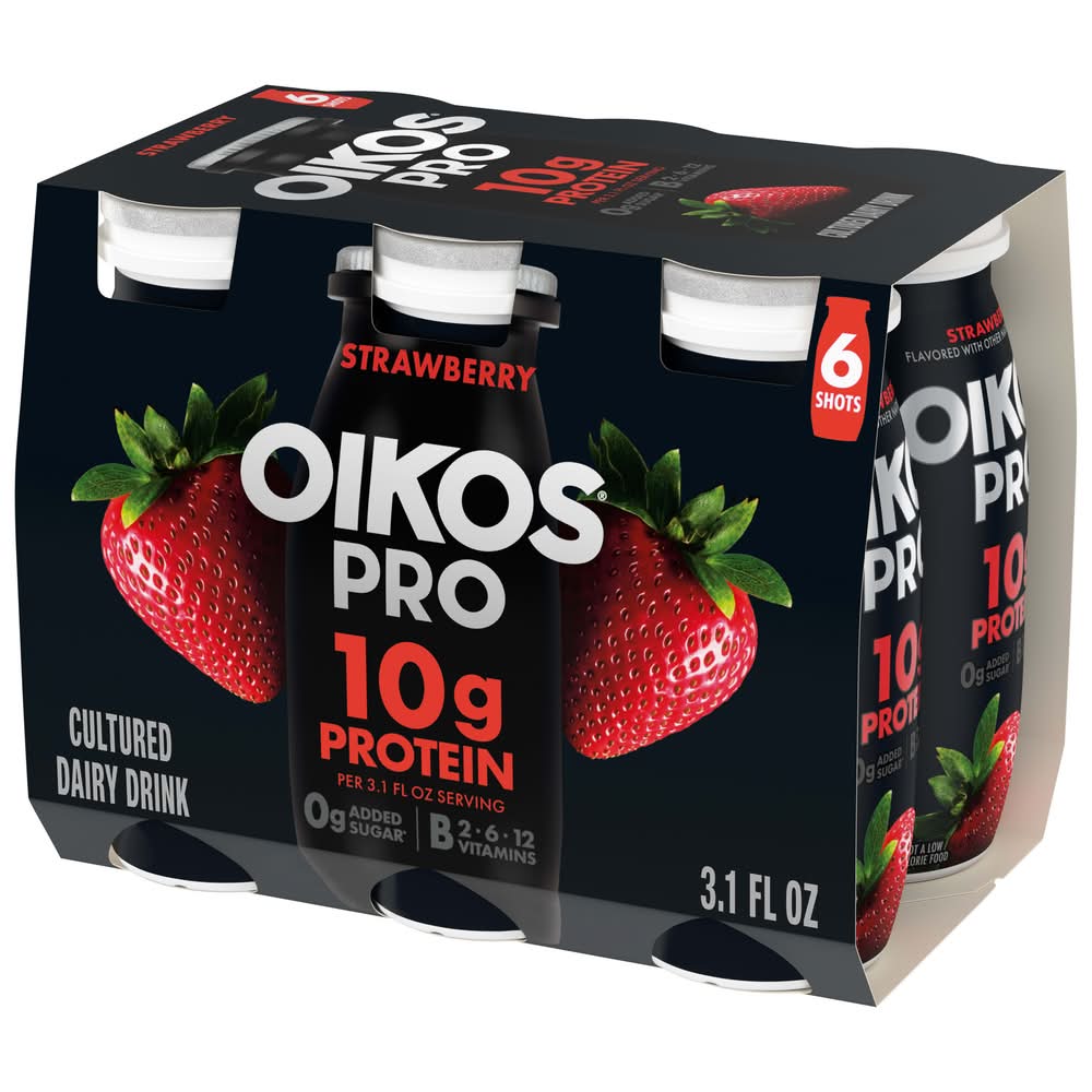 Oikos Strawberry Cultured Dairy Drink (6 x 0.52 fl oz)