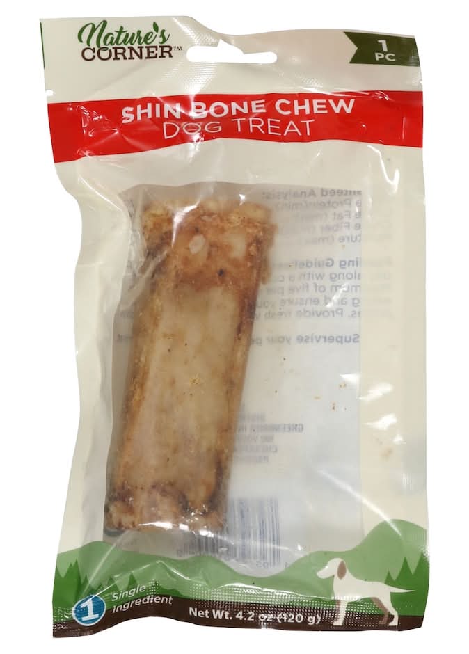 Nature's Corner Natural Buffalo Meaty Shin Bones Chew Dog Treat, 4 in (4.2 oz)