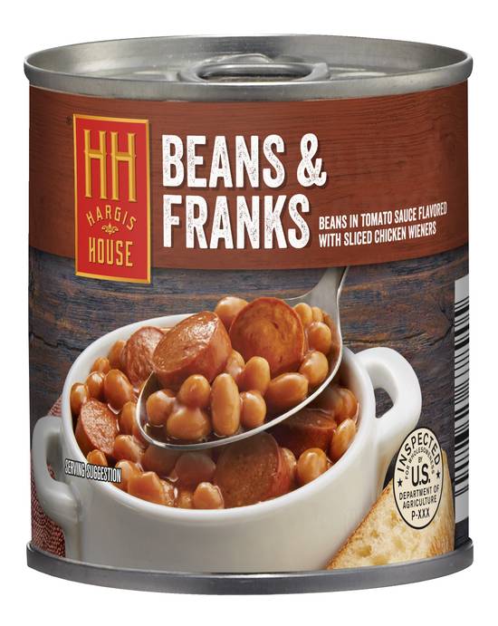 Hargis House Beans & Franks With Tomato Sauceand Sliced Chicken Wieners