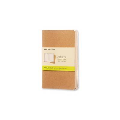 Moleskine Plain Journal Cahiers, Kraft Brown (3 ct)