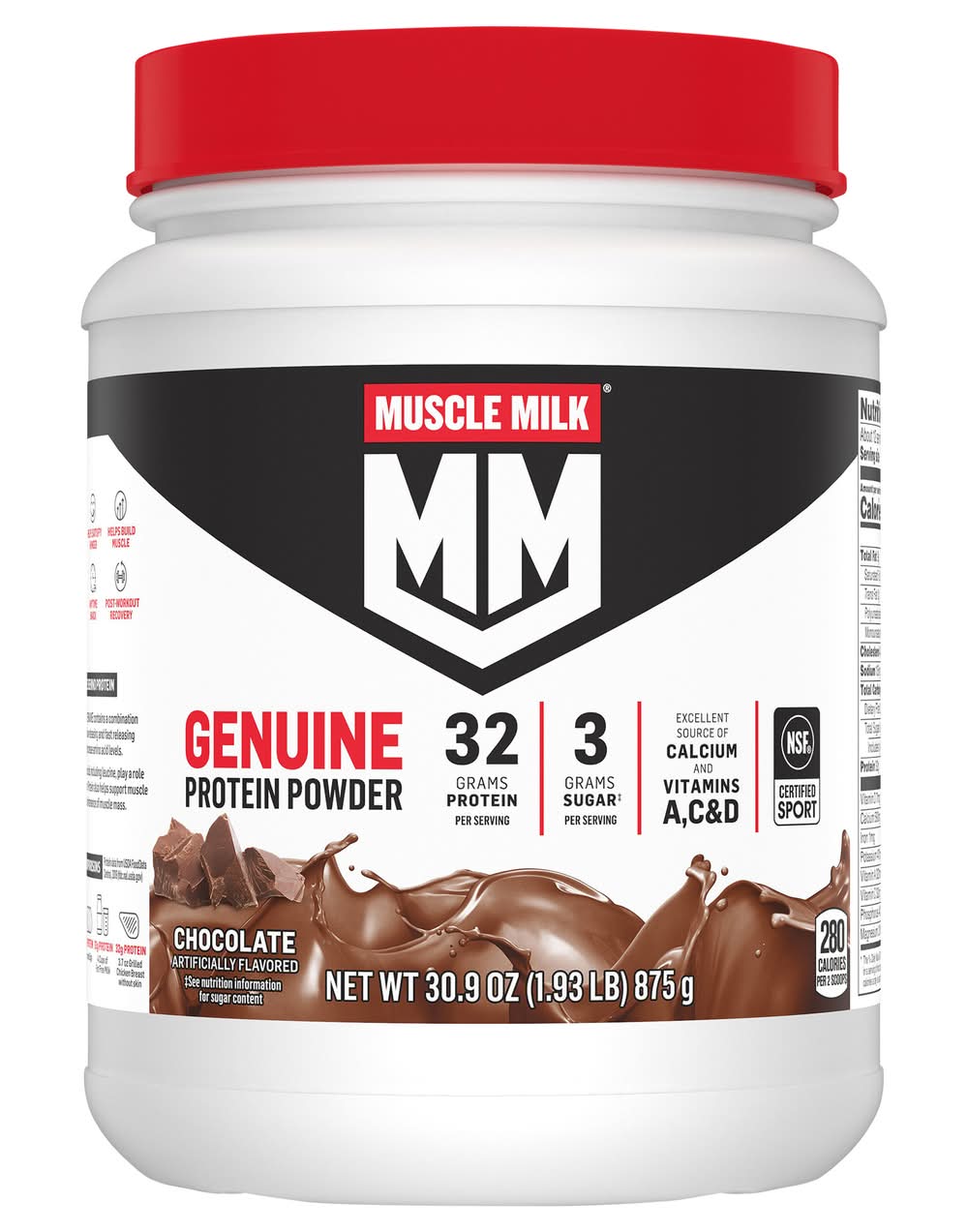 Muscle Milk Genuine Protein Powder, Chocolate (30.9 oz)
