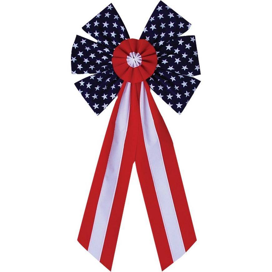 Patriotic American Flag Bow