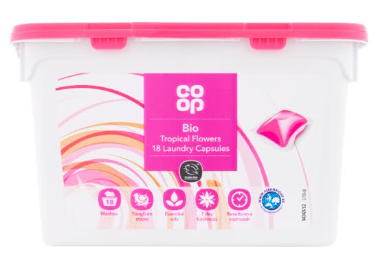 Co-op Bio Tropical Flowers Laundry Capsules (18 pack)