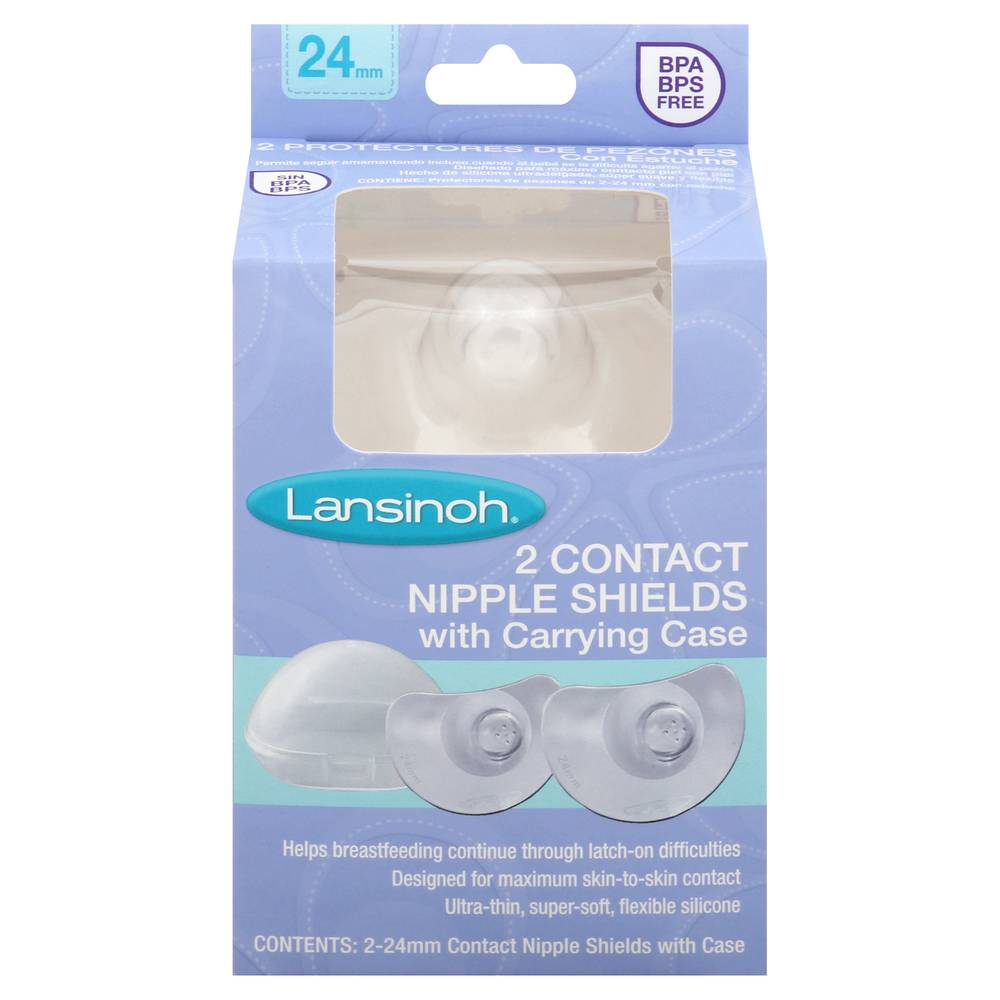 Lansinoh Contact Nipple Shield With Case - 24mm (2.1 oz)